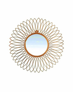 Espejo de pared moderno para el hogar, espejo de color dorado montado en la pared, redondo - Product Image 2