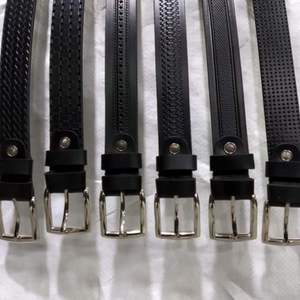Ceinture carrée vintage en cuir de buffle véritable personnalisable, écologique, à boucle en acier massif pour homme, vente chaude - Product Image 3