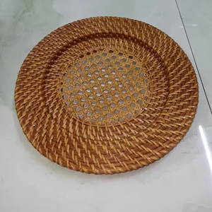 Vietnam Eco-Friendly Rattan Charger Plate Handmade Woven Round <b>Placemat</b> for Table Setting Wedding Party Decor - Product Image 1