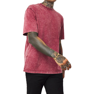 เสื้อยืดผู้ชายผ้าฝ้าย 100% สีพื้น สไตล์สตรีทแวร์ พิมพ์ลายกราฟิก ทรงโอเวอร์ไซส์ ล้างสีแบบแอซิดวอช  แบบริงเกอร์ส  สกรีนลายตามสั่ง  ทรงยาว - Product Image 1