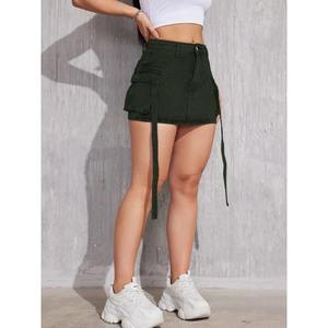 กระโปรงทำงานผ้ายีนส์สีฟ้าและสีเขียวทหารสำหรับผู้หญิงกระโปรงสั้นสำหรับใส่ Y2K เสื้อผ้าเด็กผู้หญิงขายดีสำหรับฤดูร้อน2025 - Product Image 3