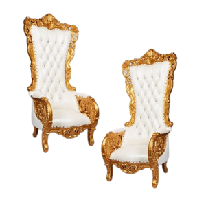 Silla de trono con respaldo alto Silla de trono de teca de madera Diseño de lujo Premium Sillas de boda real a la venta - Product Image 6