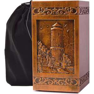 Wooden Memorial Casket <b>Urn</b> Rosewood for Ashes Handcrafted Keepsake Decorative Cremation <b>Large</b> Burial Funeral Human Casket <b>Urn</b> - Product Image 6