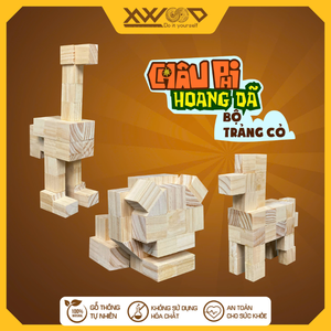 Estatuilla decorativa de madera pintada a mano de África salvaje personalizada, modelo de pastizales, Kit DIY artesanal, artesanías de madera, cajas de madera, carteles de pared - Product Image 2