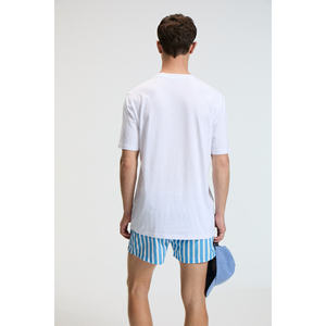 Camiseta de Manga Corta Estampada Extra Grande para Hombre Zest, 100% Algodón, Blanca - Product Image 6