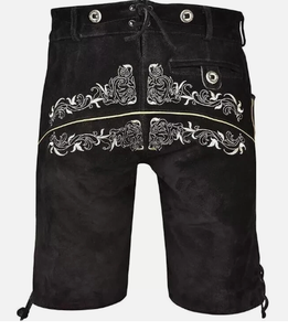 Shorts Lederhosen pour hommes, costume traditionnel allemand, shorts Lederhosen bavarois de haute qualité, shorts en daim de chèvre pour hommes - Product Image 2