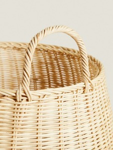 Juego de 2 Cestas de Mimbre Tejidas a Mano, Cestas de Almacenamiento de Ratán Natural, Modernas y Multifuncionales, Hechas en Vietnam - Product Image 4