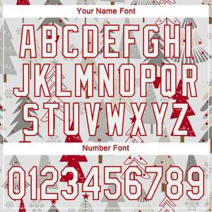 Festivo impreso logotipo personalizado diseño gris blanco-rojo Navidad 3D auténtico béisbol Jersey para la venta - Product Image 5