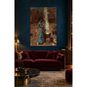 Fida Waterhouse Le cercle magique et la sorcière au chaudron, impression sur toile - Product Image 2