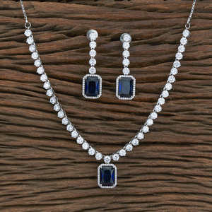 ชุดสร้อยคอพร้อมแผ่นชุบโรเดียม427543เครื่องประดับแฟชั่นเทียมขายส่งในอินเดีย - Product Image 4