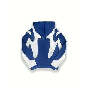 Premium unisexe personnalisé en détresse goutte épaule à capuche pull lavé avec Boxy Baggy Applique broderie Street Wear motif - Product Image 2