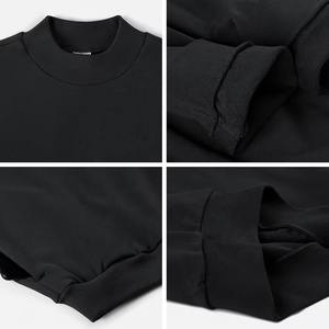 Sweat-shirt à col montant en coton de haute qualité, style ample et ample, idéal pour la vente en gros et la personnalisation - Product Image 3