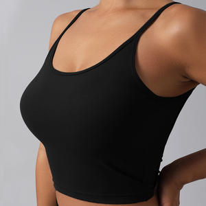 Custom Wholesale <b>Womens</b> High Quality Cropped Tank <b>Top</b> Sports Bra Lightweight Gym Fitness Pilates & <b>Yoga</b> <b>Top</b> - Product Image 1