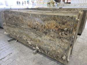 Alaska Gold Granite Cutter Gangsaw Modern Meilleure qualité d'exportation pour la cuisine Comptoir Escaliers Villa Utilisation disponible Grandes tailles de dalles - Product Image 4