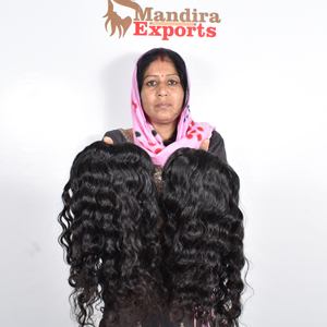 Indien brut 100% non transformé vierge donneur unique cuticule aligné tissage ondulé faisceaux naturels Extensions de cheveux humains - Product Image 4