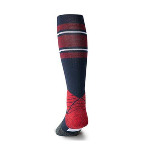 Chaussettes de sport de football de football antidérapantes de haute qualité Logo personnalisé Chaussettes en polyester de dernière conception noir et bleu - Product Image 6