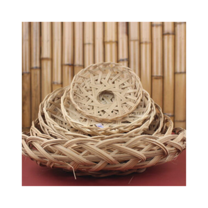 High Quality Heat Resistant Woven Bamboo <b>Trivet</b> Made From 100% Natural Bamboo, Sustainable and Aesthetic - Product Image 1