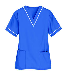 Blouse de laboratoire blanche professionnelle soins infirmiers gommages costume femmes uniformes hospitaliers extensibles finition argentée gommage médical antibactérien - Product Image 6