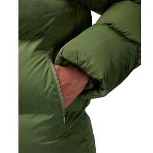 Veste matelassée à capuche vert olive clair pour homme, épaisse et chaude, hiver, 100 grammes, fermeture éclair sur le devant, streetwear, vêtements d'extérieur - Product Image 5