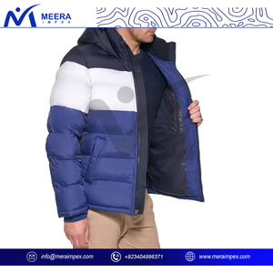 Abrigo de invierno con estilo para hombre, chaqueta acolchada alternativa ultra cálida con cuello levantado, duradera, cómoda para uso en exteriores - Product Image 4