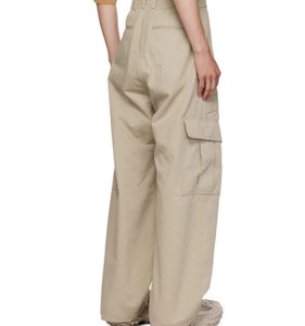 Pantalon cargo baggy à quatre poches pour femmes de la meilleure qualité tissu en toile avec style avant plat - Product Image 3