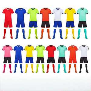 Maillots de sport en tricot vierges, impression personnalisée de logo, prix de gros, maillots de football, ensembles de maillots de football, 100% polyester - Product Image 5