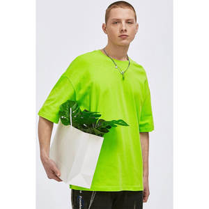 เสื้อยืดคอตตอนลำลองผู้ชาย พิมพ์โลโก้ได้  สีพื้น แขนสั้น คอกลม ทรงเข้ารูป สไตล์สตรีทแวร์ สำหรับขายส่ง - Product Image 1