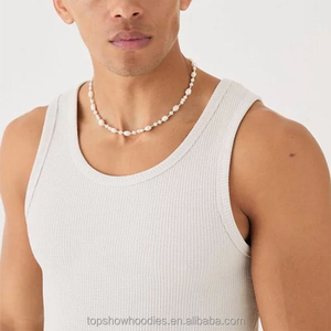 Camiseta sin mangas acanalada de gimnasio con tirantes musculosos de culturismo personalizada OEM para hombres - Product Image 3