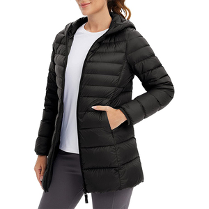 Chaqueta Larga Acolchada con Capucha para Mujer, de Invierno, de Alta Calidad, Relleno de Algodón, Forro de Spandex, Transpirable, Hecha de Lona - Product Image 1