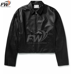 แจ็คเก็ตหนังแท้คุณภาพสูง ดีไซน์ใหม่ OEM MOQ ต่ำ กันน้ำ ระบายอากาศได้ดี สำหรับทุกเพศ สกรีนโลโก้ได้ ราคาขายส่ง ขายออนไลน์ - Product Image 1