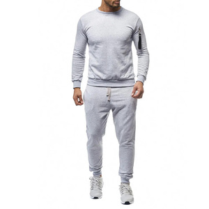 Ensembles de survêtements unis pour hommes en polaire ajustée vierge de haute qualité - Product Image 1