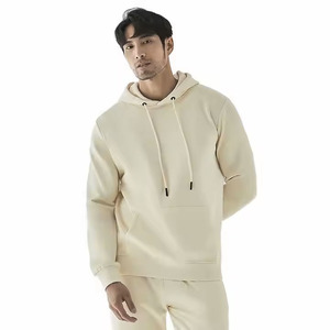 เสื้อฮู้ดขนแกะแบบสวมหัวเสื้อมีฮู้ดแบบสวมหัวผ้าคอตตอน100% ใส่ได้ทุกเพศโลโก้ออกแบบได้ตามที่ต้องการสำหรับฤดูหนาวแห้งเร็วสีทึบ - Product Image 6