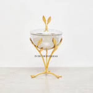 Juego de 4 quemadores de incienso de Metal de Color antiguo de diseñador elegante único con tapa superior chapada en oro y suministro de fragancia para el hogar Base - Product Image 5