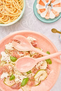 Ensemble de serveurs à salade en résine rare et créative, multicolore, écologique, pour la maison et la cuisine, en acier miroir - Product Image 2