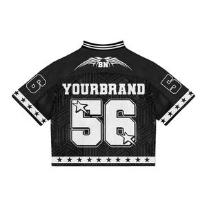 Vêtements de rue à épaules tombantes Jersey éventail personnalisé sublimé Interlock Mesh Fabric Multi Technique Screen Printing DTF DTG Puff Print - Product Image 4