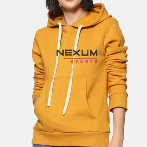 Sweat à capuche décontracté pour femmes de fabrication professionnelle pour l'hiver bon matériau avec col à capuche et logo avant - Product Image 1