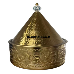 Marmite en acier inoxydable de haute qualité, design le plus tendance, casserole de forme ronde, chauffe-plats de luxe en métal - Product Image 4