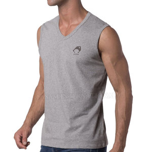 Nueva llegada de calidad superior de los hombres camisas sin mangas de ropa informal transpirable de los hombres camisas sin mangas - Product Image 4