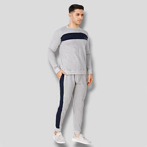 Men's Winter Tracksuits Hot Selling Grey <b>Crewneck</b> Sweatshirt and Jogging Trouser Pure Cotton Quick Dry-Winter Wear on Sale - Product Image 3