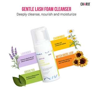 CharmLash doux shampooing cils 50ml 100ml shampooing pour cils mousse nettoyant OEM ODM cils shampooing boîte emballage personnaliser marque privée - Product Image 5