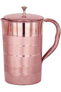 Sustainable Eco-Friendly 1.5-Liter Glass Metal Pitcher Durable Plain Shiny/Matte Polished Silver Touch Design Straw for <b>Drinking</b> - Product Image 4
