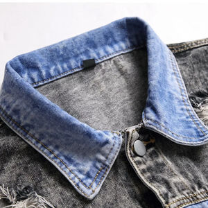 Customizable <b>Mens</b> Denim <b>Jacket</b> With Cotton <b>Filling</b> Vintage Washed Breathable Fabric Factory Wholesale Oem Odm Soft Comfortable - Product Image 2