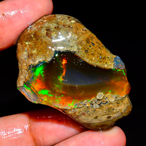 อัญมณีโอปอลธรรมชาติ, พลอยหยาบโอปอลเอธิโอเปีย, โอปอลไฟเวลโล, อัญมณีหลวม, โอปอลเอธิโอเปียนดิบ, 109 ct. R-198 - Product Image 3