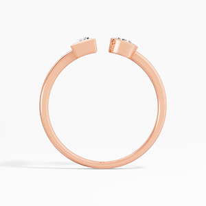 แหวนเพชรกลมและบาแกตต์สำหรับผู้หญิงแหวนทอง14K 18K เติบโตในห้องปฏิบัติการที่หรูหรา - Product Image 3