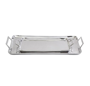 Bandeja decorativa de fundición de aluminio de forma rectangular a la venta, bandeja de Metal de la mejor calidad de Color plateado, decoración del hogar, ocasión navideña - Product Image 3