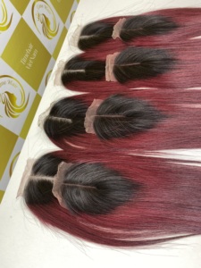 100% perruque de cheveux humains vietnamiens bruts 2*6 fermeture beaucoup de textures longueurs styles de vague de corps droite toutes les couleurs disponibles blanchiment - Product Image 3