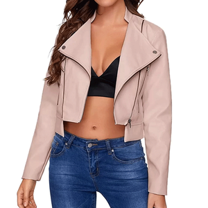 Veste motard respirante en cuir d'agneau véritable jaune pour femme manteau de moto coupe ajustée - Product Image 4