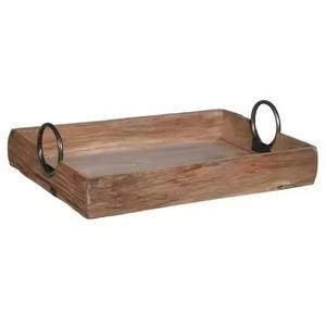 Wooden Chocolate Serving Tray for Party <b>Occasions</b> Coffee <b>Table</b> Tray With Ring Handles - Product Image 1