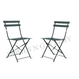 เก้าอี้พับเหล็กโลหะแบบพับได้ดีไซน์แบบขาตั้งสูงแบบใหม่ - Product Image 3