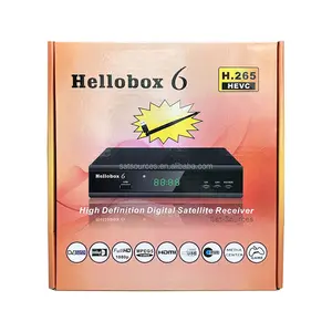 Hellobox 6 thu vệ tinh H.265 HEVC với USB Wifi tự động PowerVu lừa đảo + cccam Newcam hellobox6